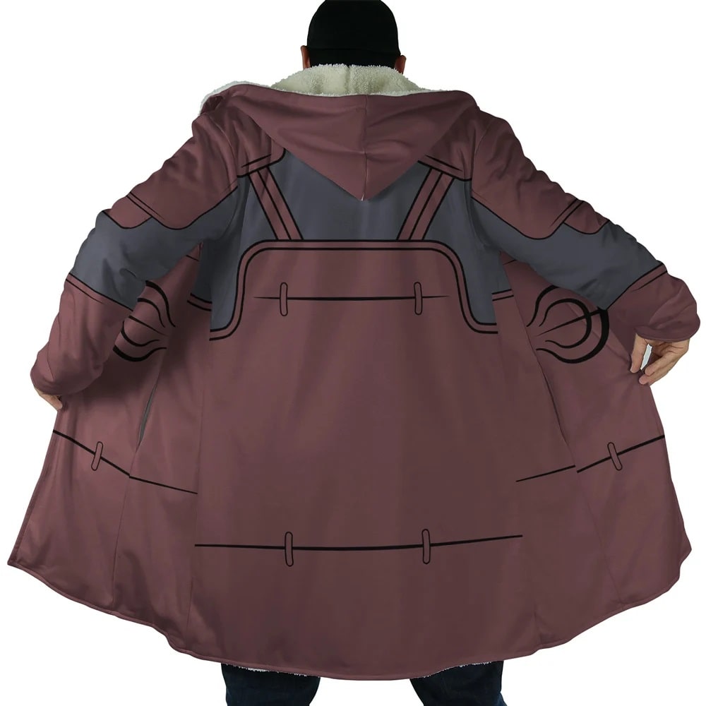 God of  Shinobi Cloak Pattern Hooded Cloak Coat