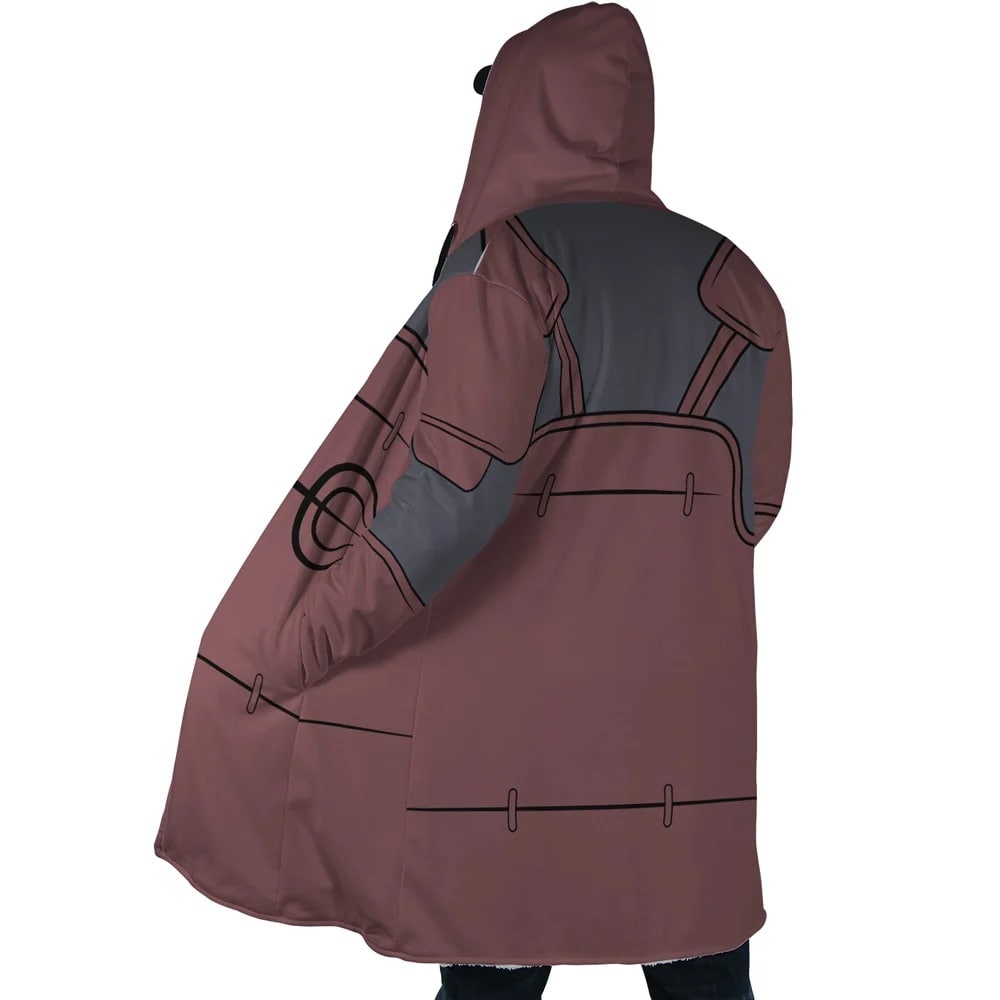 God of  Shinobi Cloak Pattern Hooded Cloak Coat