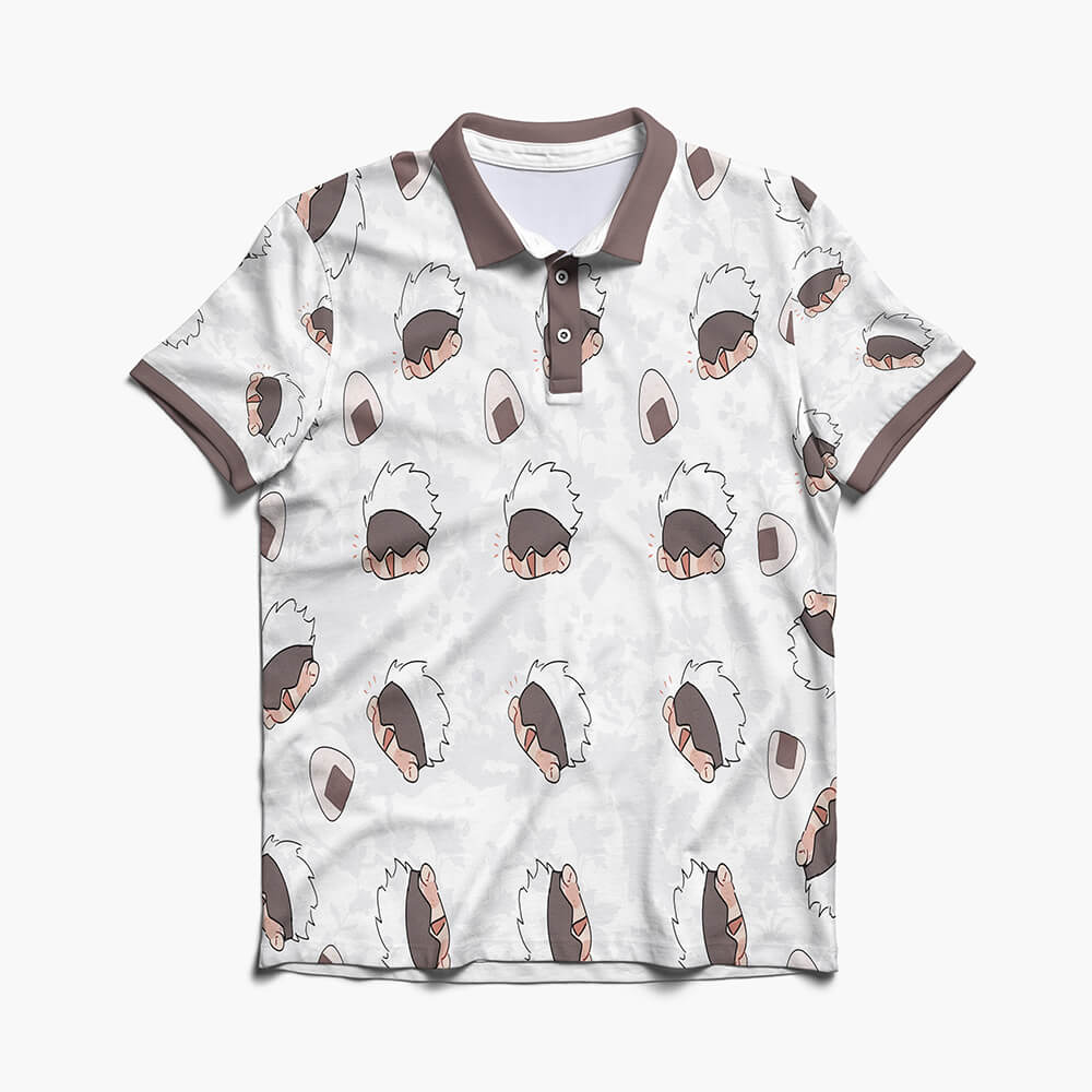 Gojo Jujutsu All Over Chibi Polo Shirt