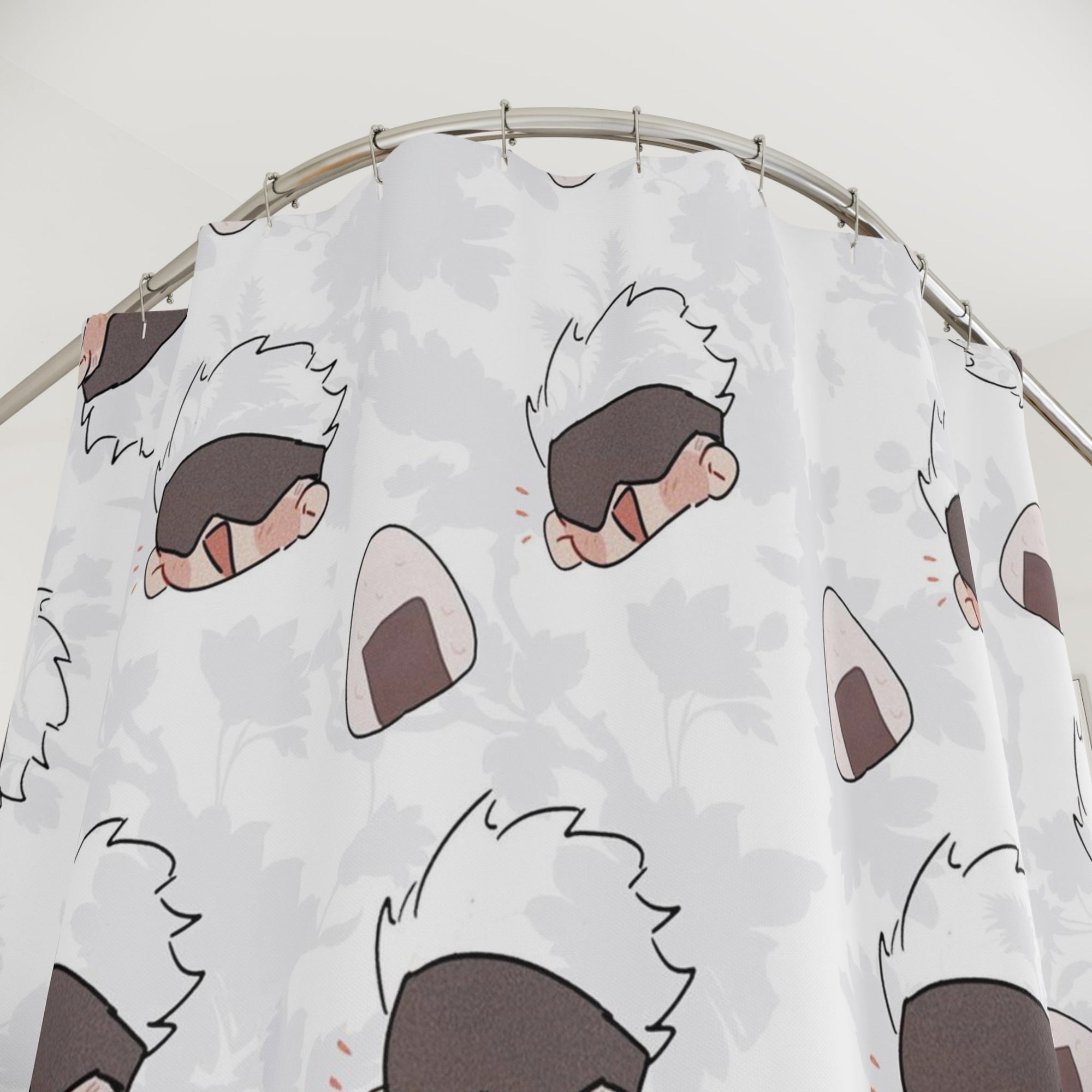 Gojo Jujutsu All Over Chibi Shower Curtains