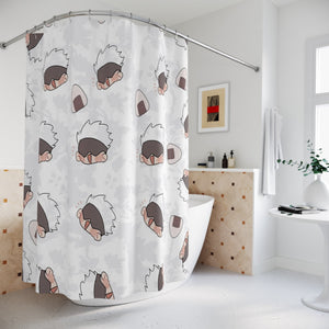 Gojo Jujutsu All Over Chibi Shower Curtains