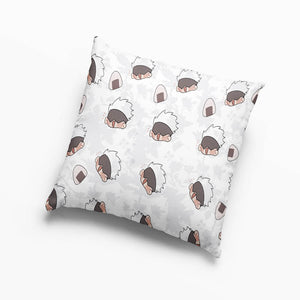 Gojo Jujutsu All Over Chibi Throw Pillow