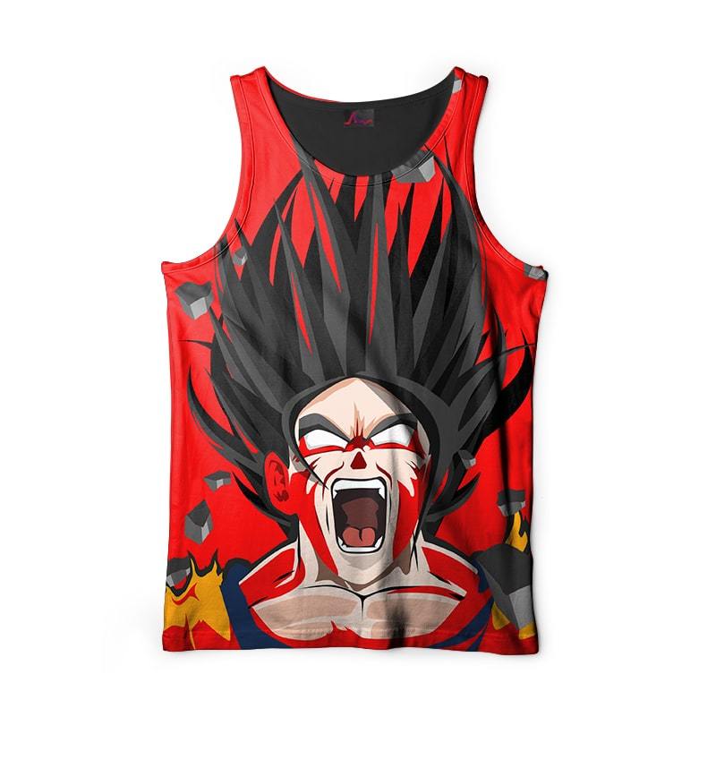 Goku SSJ5 Supersoft Saiyan Energy Dragon Ball Tank Top