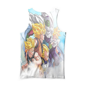 Goku Super Saiyan Party Sky Brushed Dragon Ball Tank Top