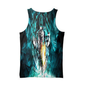 Goku Vegeta SSJ Level Embossed Sketch Dragon Ball Tank Top