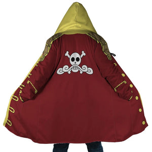 Gol D King of The Pirates Hooded Cloak Coat