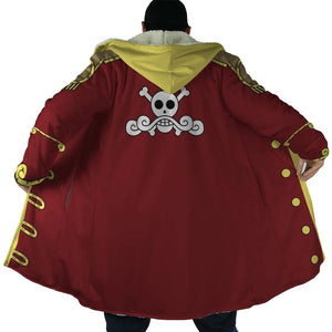 Gol D King of The Pirates Hooded Cloak Coat