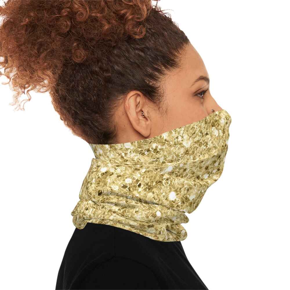 Gold Rich Texture Blend Brushed Neck Gaiter Bandana Scarf