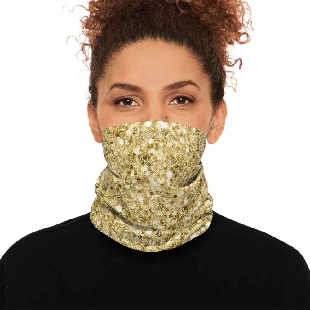 Gold Rich Texture Blend Brushed Neck Gaiter Bandana Scarf