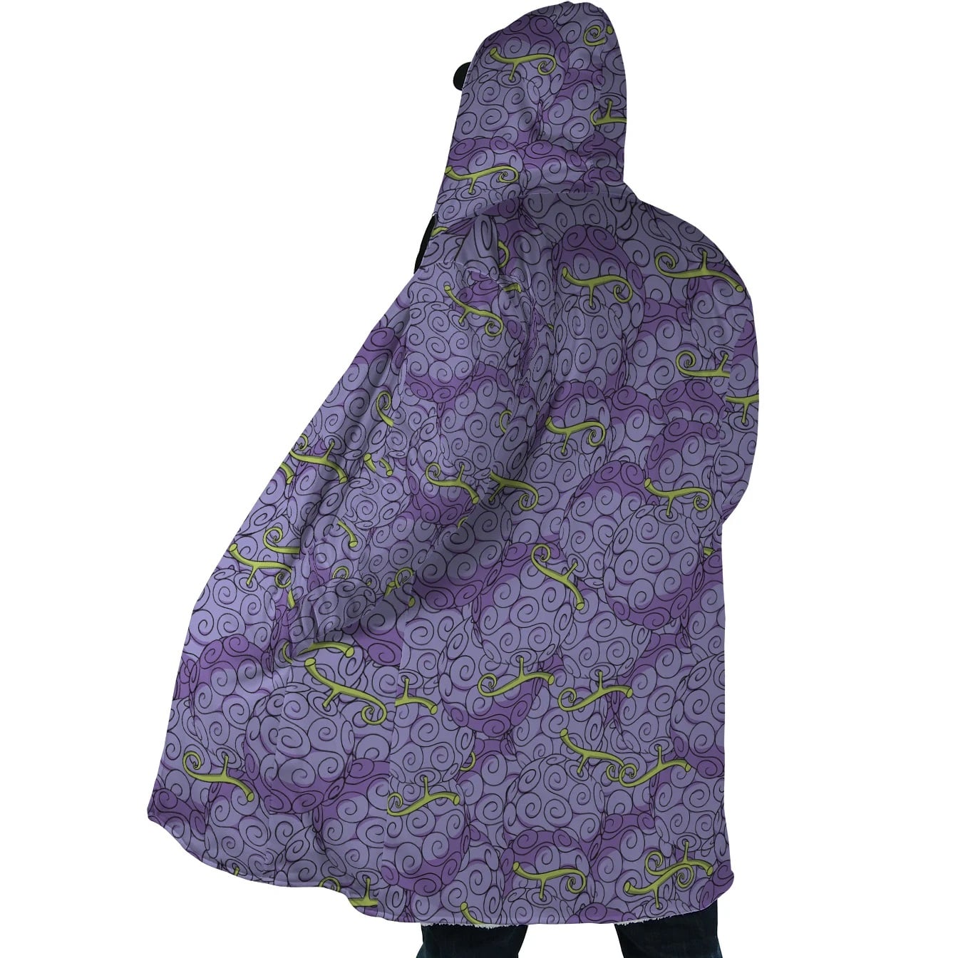 Gomu Gomu Pattern OP Brushed Hooded Cloak Coat