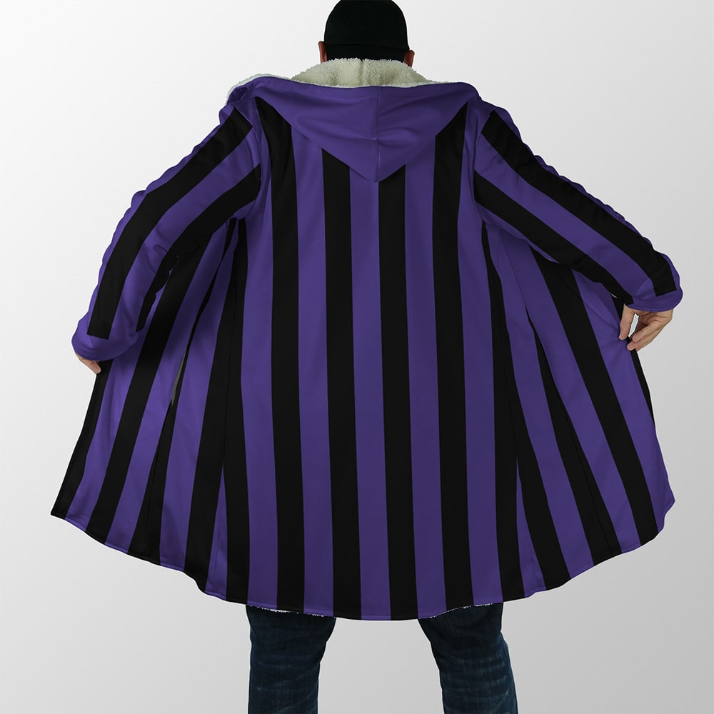 Wednesday School Stripes Hooded Dream Cloak Coat