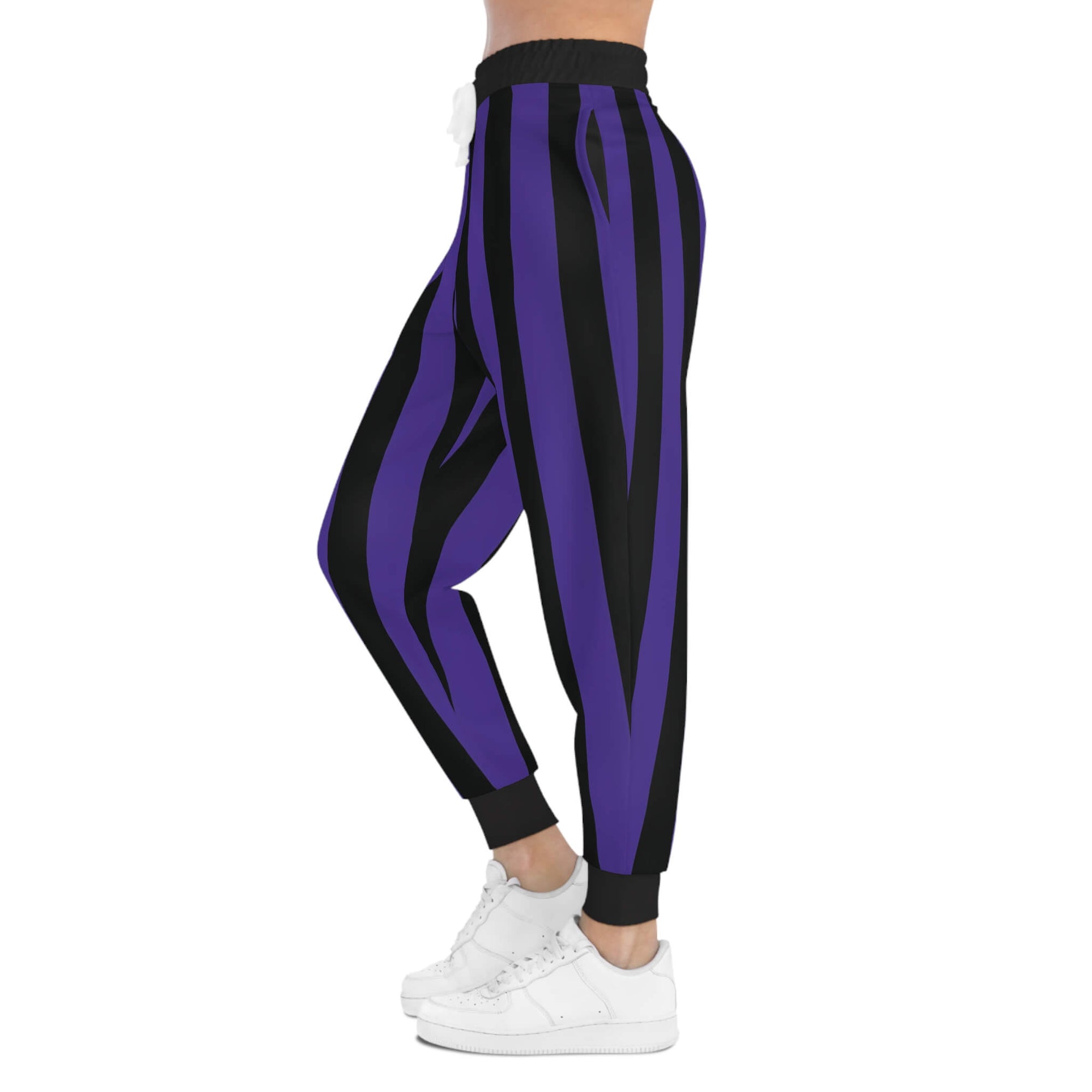 Goth School Stripes Purple Sweatpants Joggers