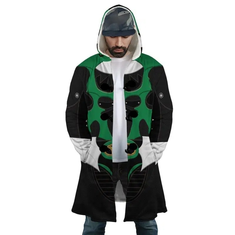 Green Psycho Ranger Dream Hooded Cloak Coat
