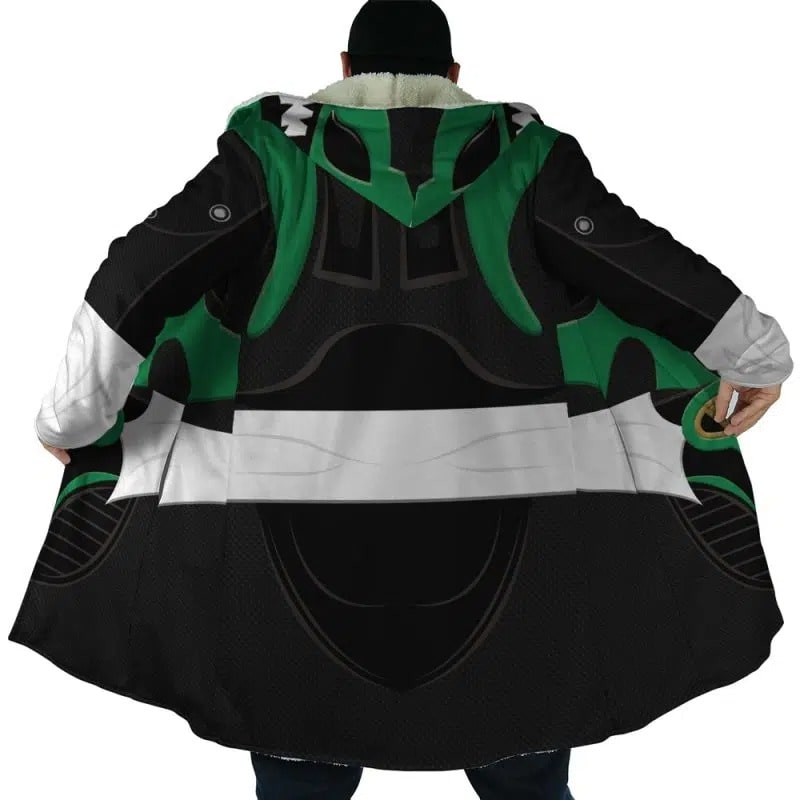 Green Psycho Ranger Dream Hooded Cloak Coat