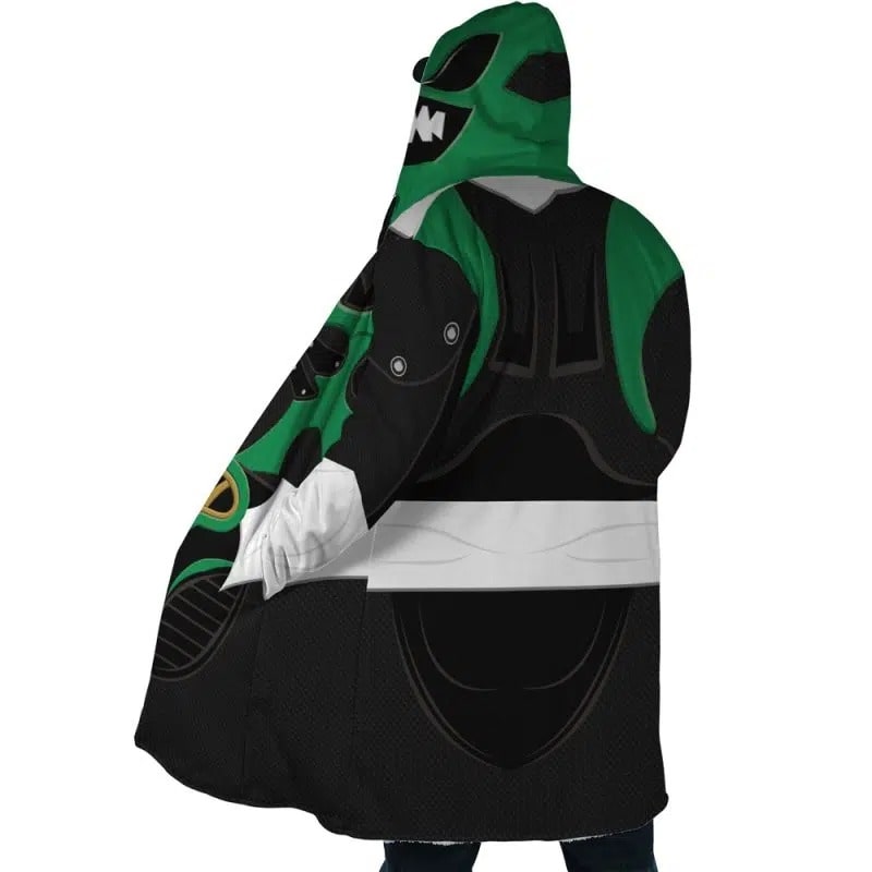 Green Psycho Ranger Dream Hooded Cloak Coat