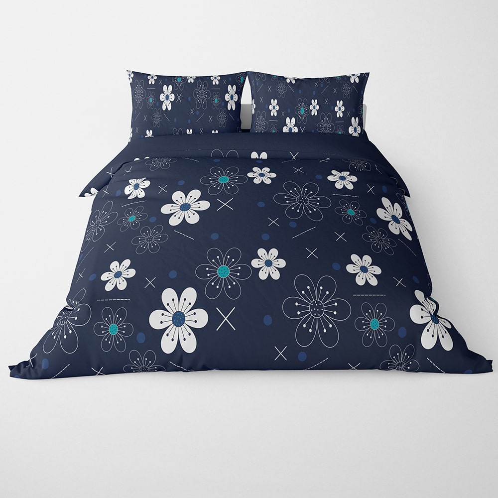 Grunge Floral Dream Space Soft Blend Duvet Cover Bedding