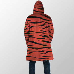 Mista Tiger Skin Pattern Hooded Cloak Coat
