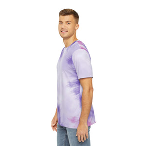 Gum Gum Purple Tie-Dye Fusion Casual Round Collar T-Shirt