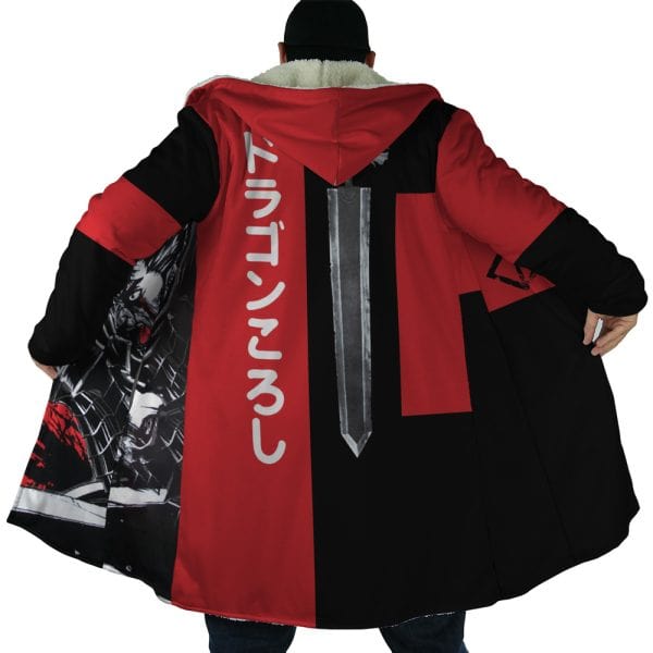 Dragon Slayer Sword Kanji Hooded Dream Cloak Coat