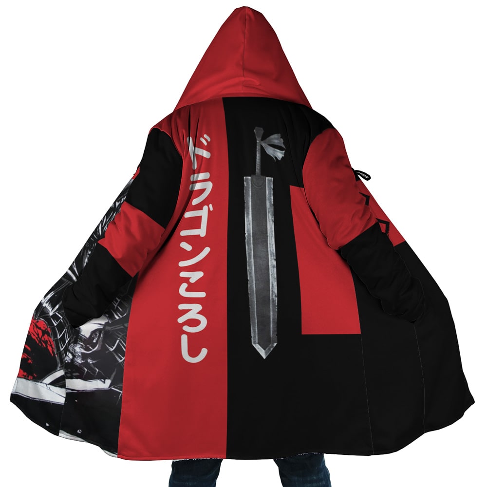 Dragon Slayer Sword Kanji Hooded Dream Cloak Coat