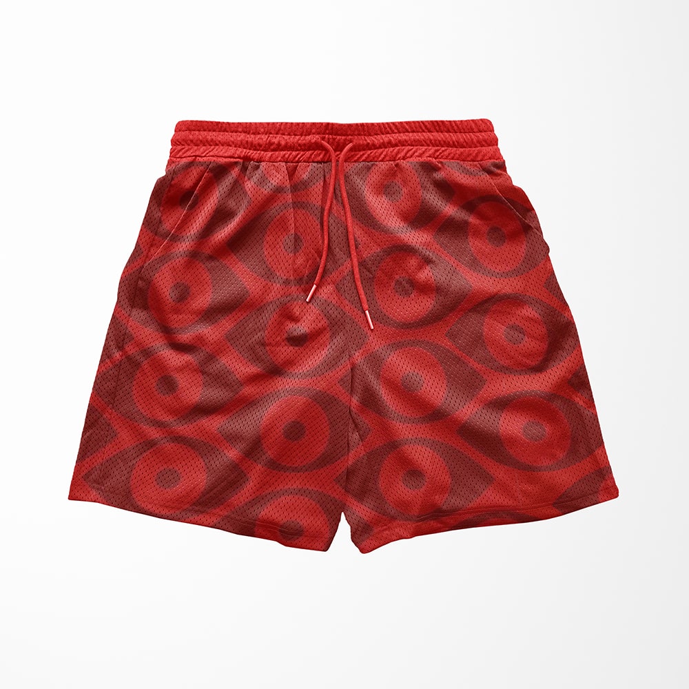 Yuri Jahhad Emblem All Over Brushed Mesh shorts