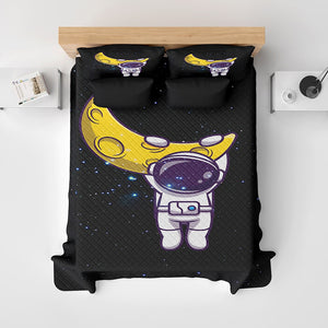 Hanging Astronaut Hip Moon Quilt Bedding