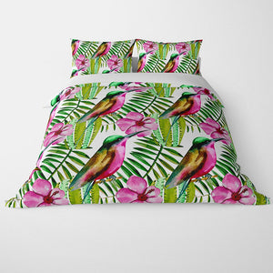 Hibiscus Tropical Blend Ultra Soft Solid Duvet Cover Bedding