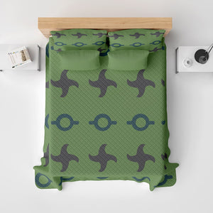 Hidden Leaf Shurikan Blend Bedspread Quilt Set