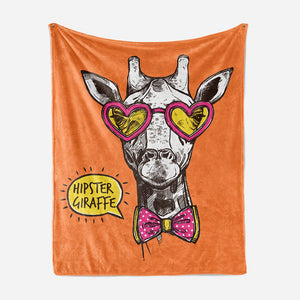 Hipster Giraffe Blanket