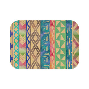 Ikat Tribal Ethnic Motif Pattern Bath Mats