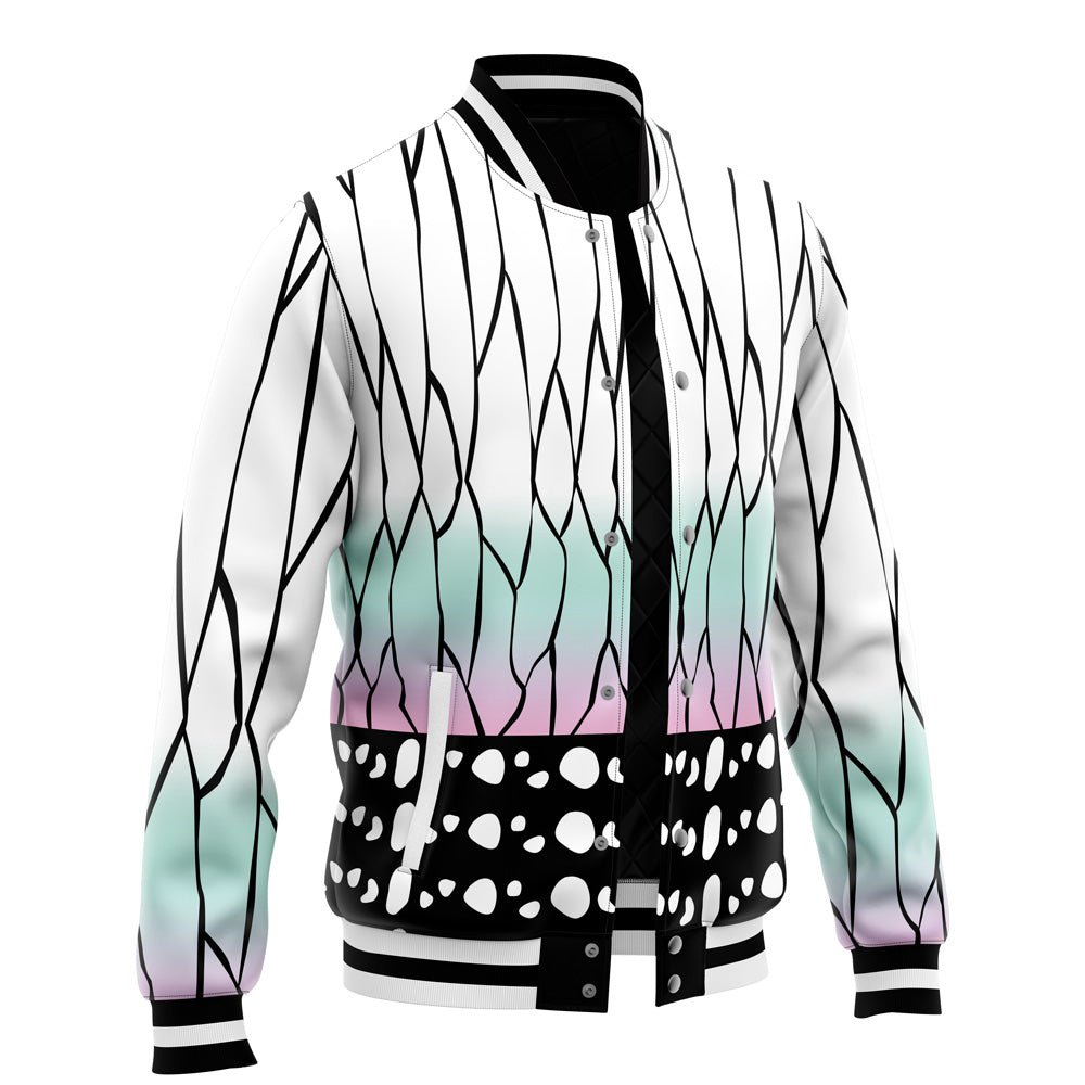 Insect Pillar- Butterfly Pattern Baseball Jacket