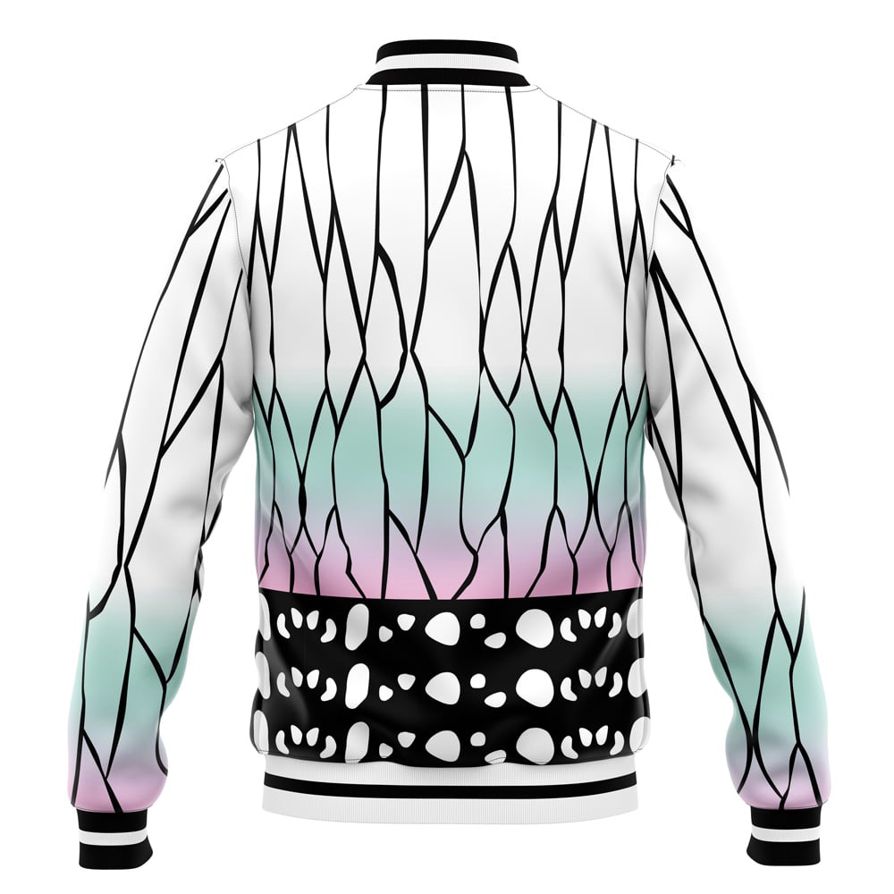 Insect Pillar- Butterfly Pattern Baseball Jacket