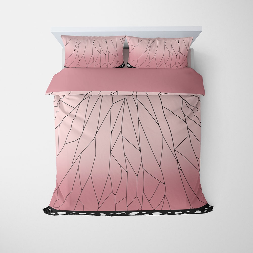 Insect Pillar Demon Slaying Pattern Comforter Set Bedding