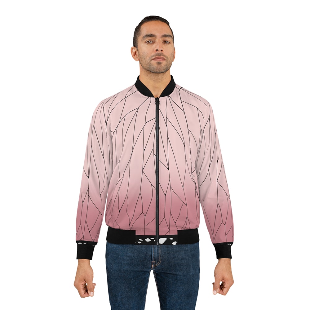 Insect Pillar Pink Demon Slaying Corp Bomber Jacket