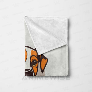 Jack Russel Terrier Dog Art Blanket