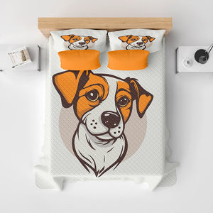 Jack Russel Terrier Dog Art Quilt Bedding