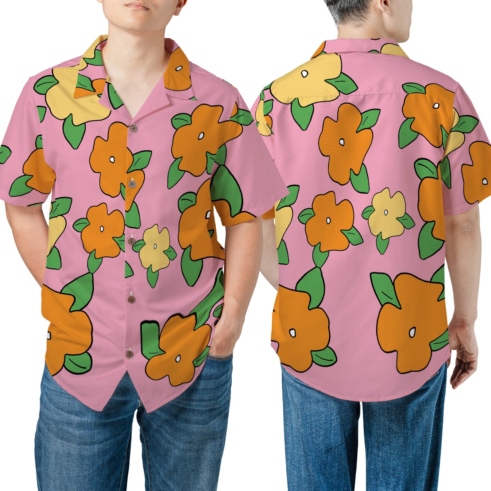 Jimbei Egghead Floral Cosplay Hawaiian Shirt