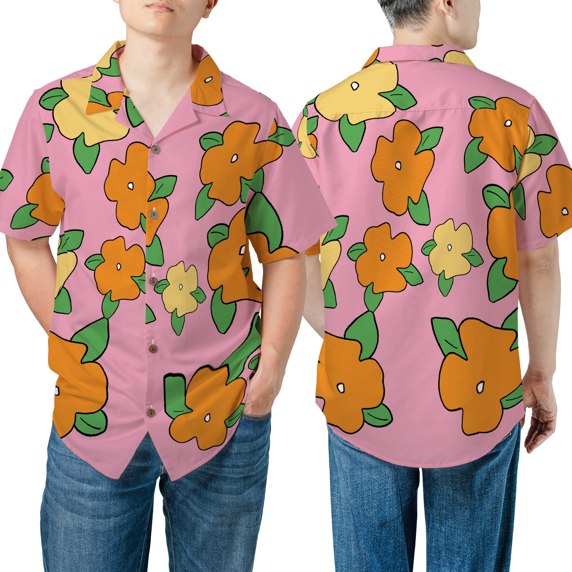 Jimbei Egghead Floral Cosplay Hawaiian Shirt