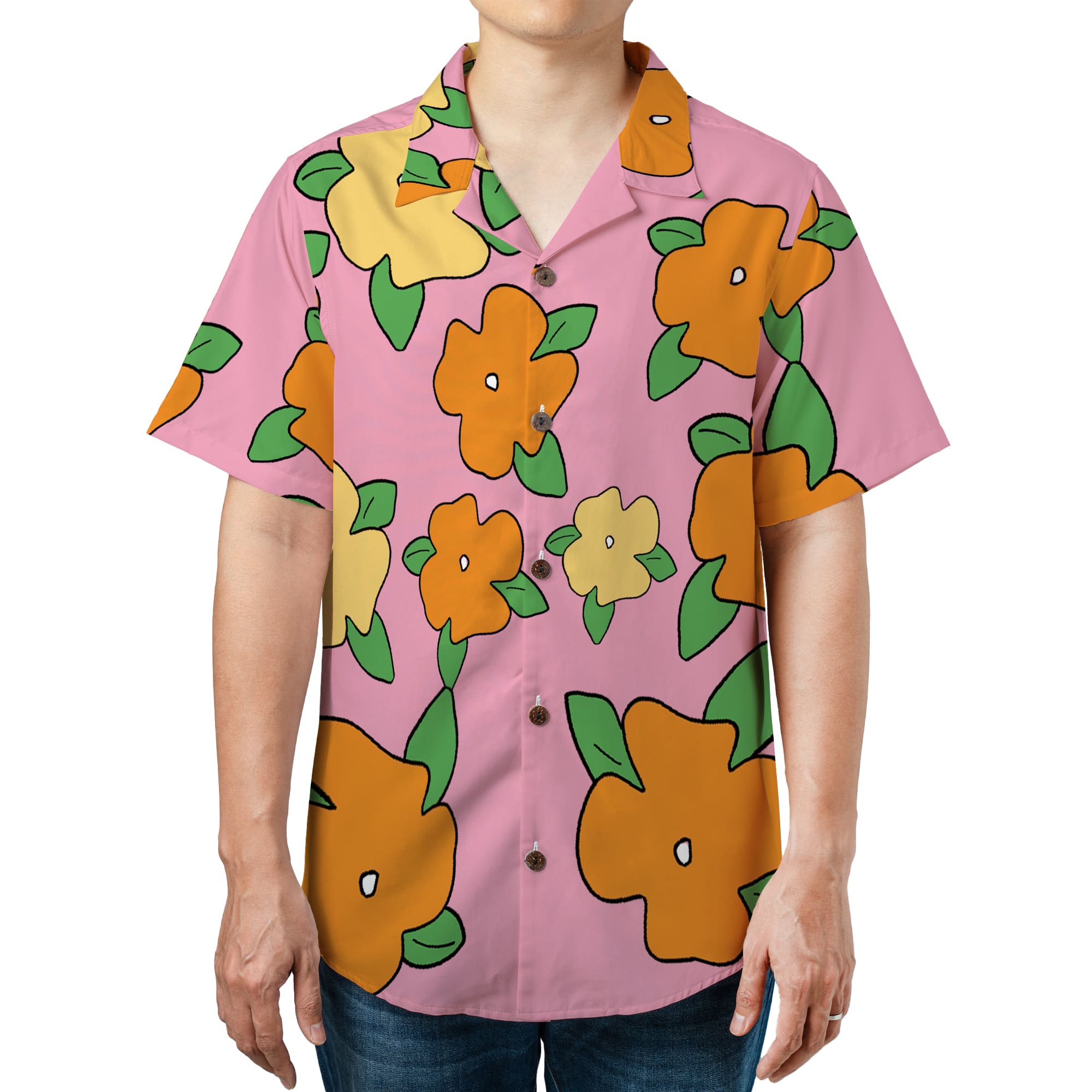 Jimbei Egghead Floral Cosplay Hawaiian Shirt