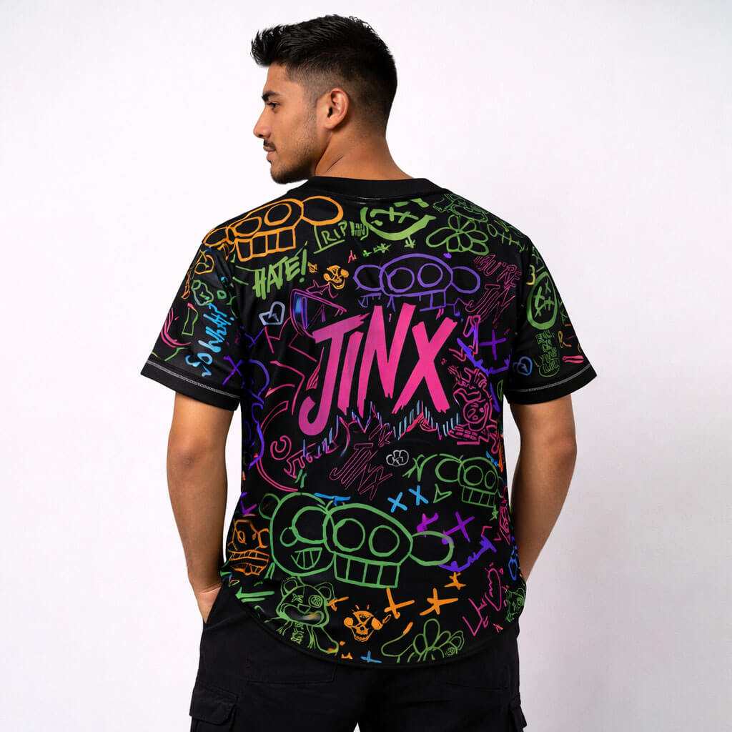 Jinxed Neo Graffiti Baseball Jersey