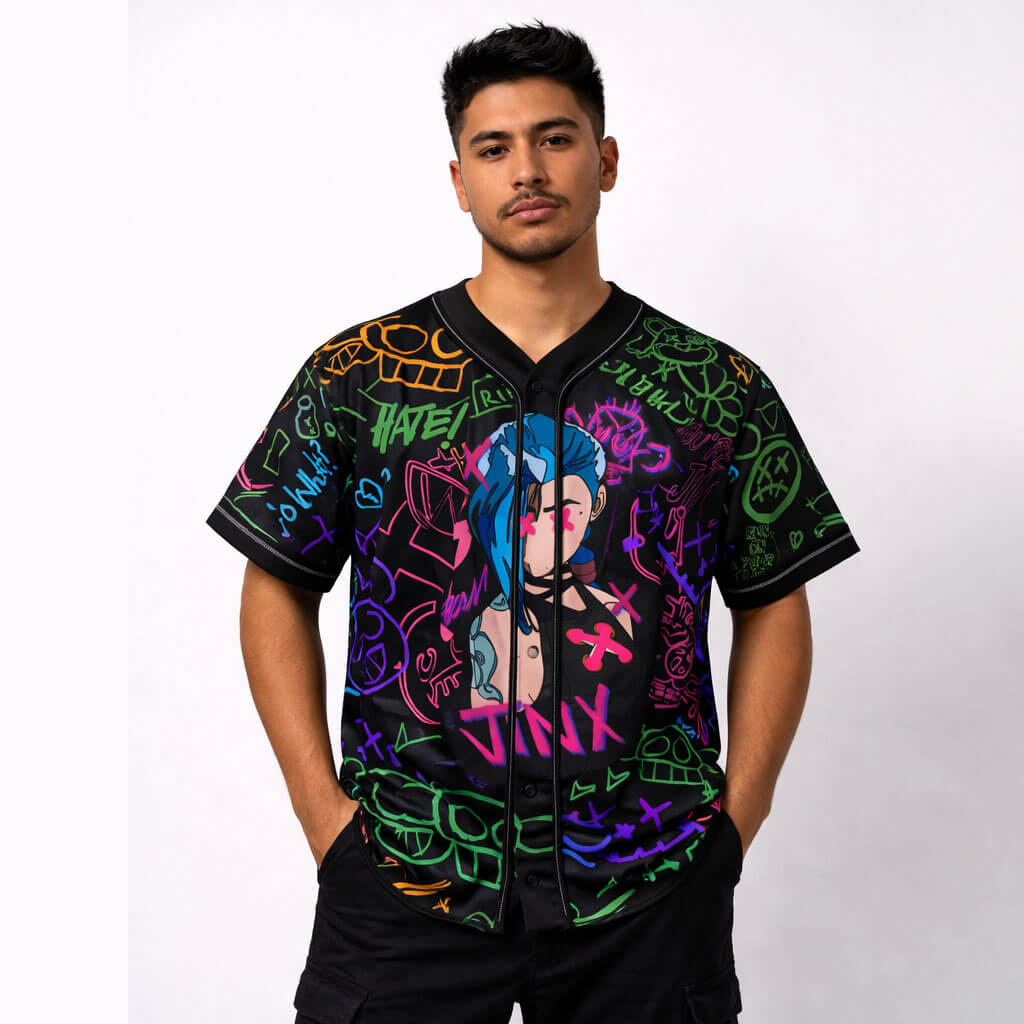 Jinxed Neo Graffiti Baseball Jersey