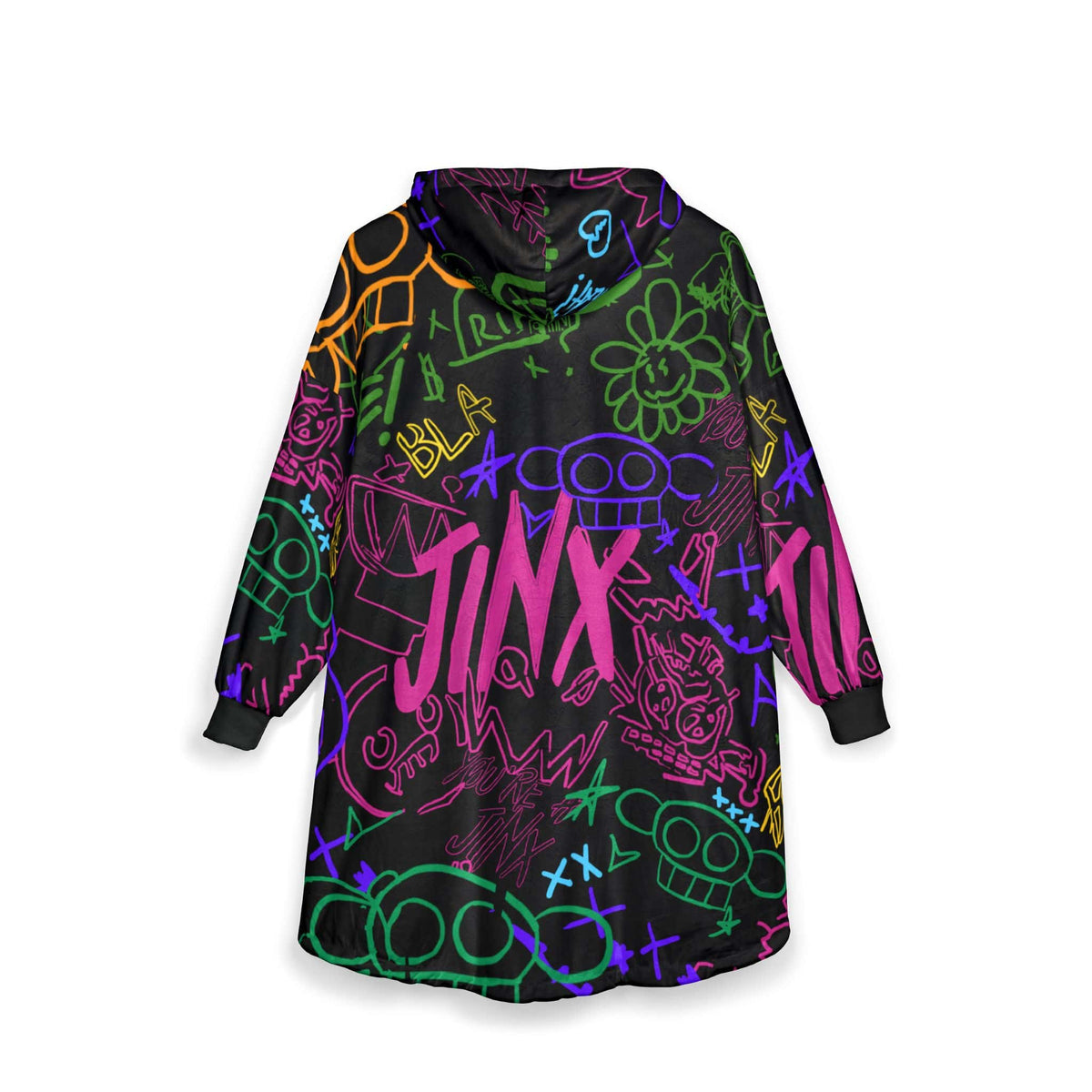 Jinx Neon Graffiti Blend Blanket Hoodie