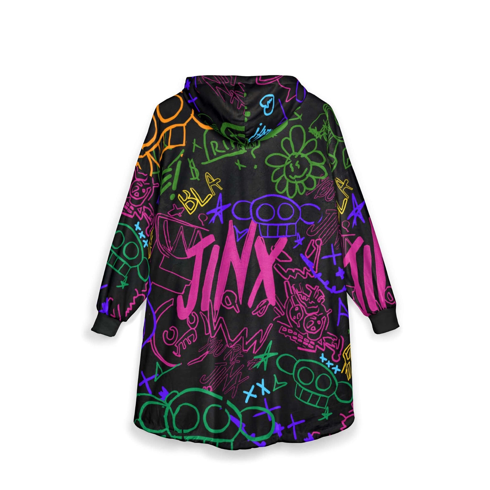 Jinx Neon Graffiti Blend Blanket Hoodie