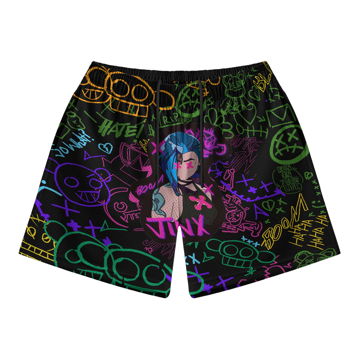 Jinx Graffiti Arcane Mesh shorts