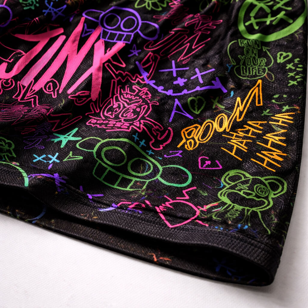 Neo Graffiti Mesh Shorts