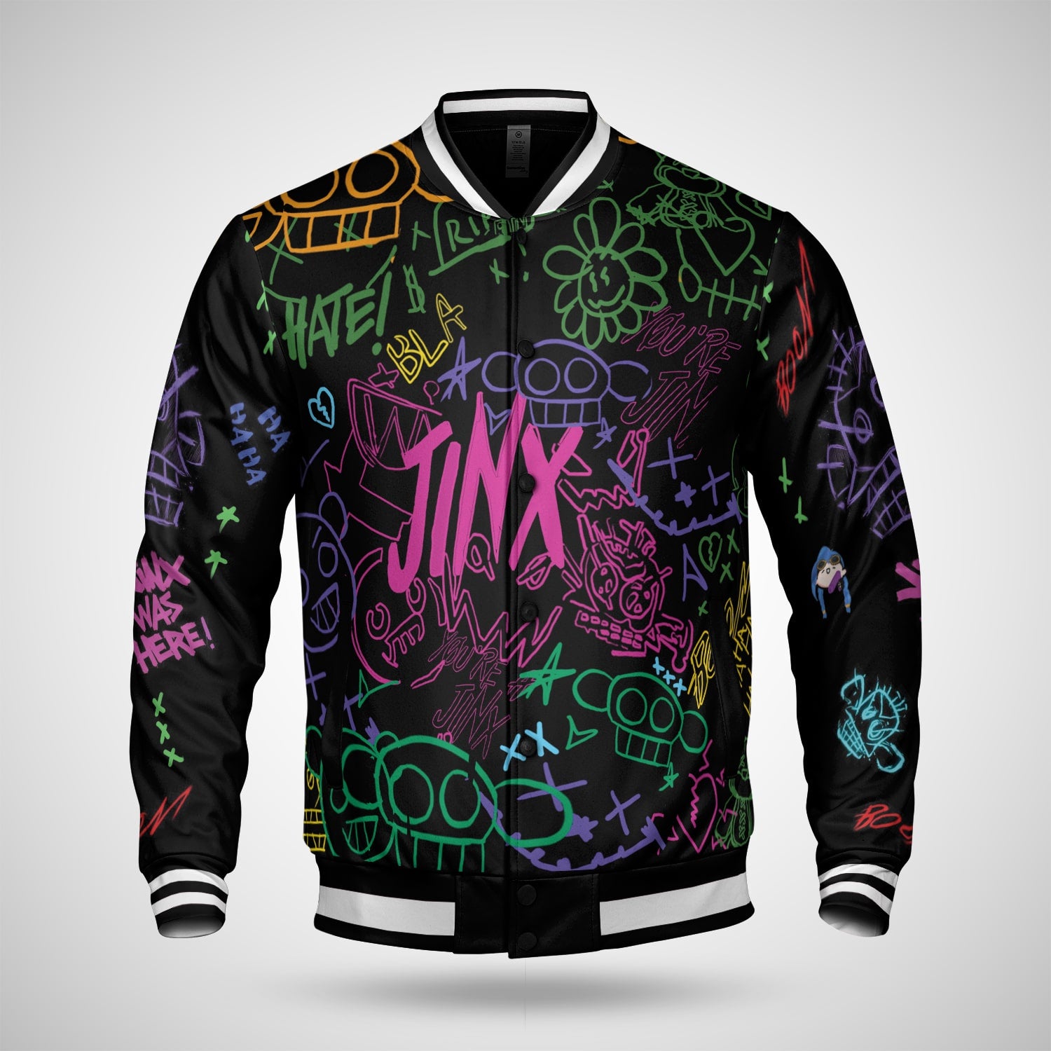 Jinx Graffiti Baseball Varsity Jacket