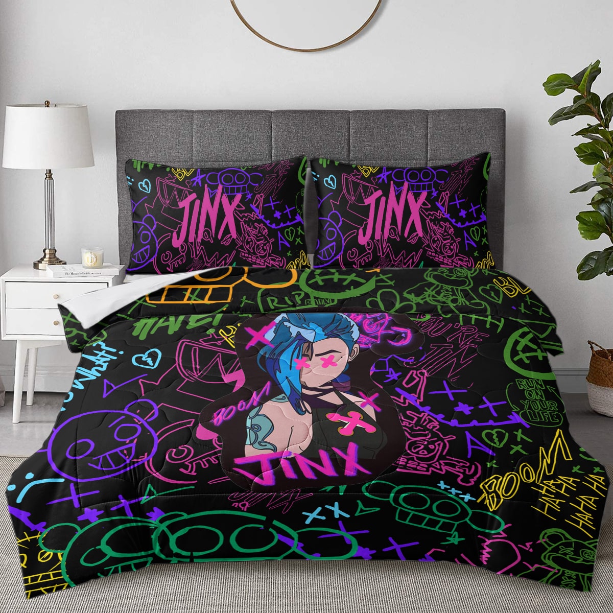 Jinx Neon Graffiti Comforter Bedding