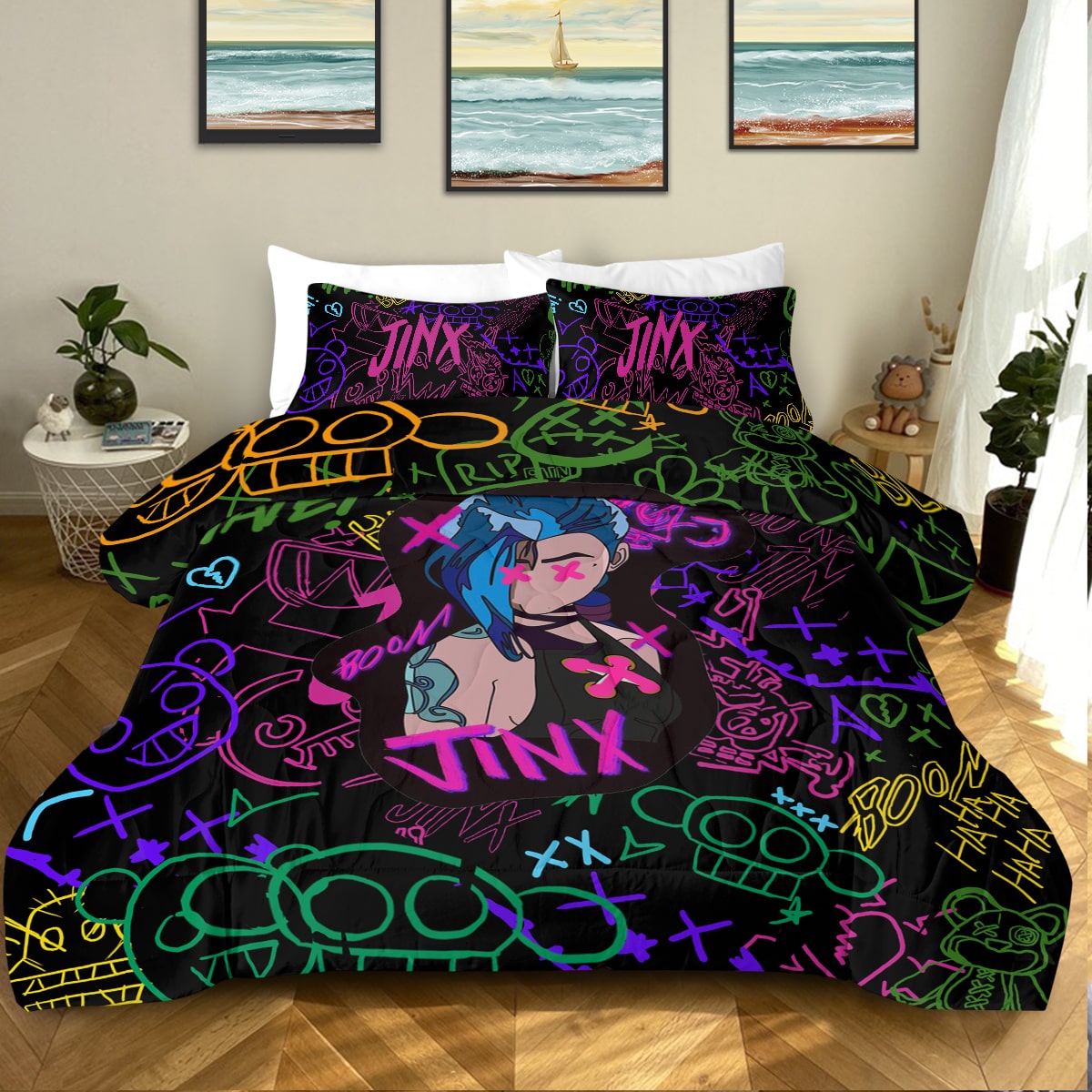 Jinx Neon Graffiti Comforter Bedding