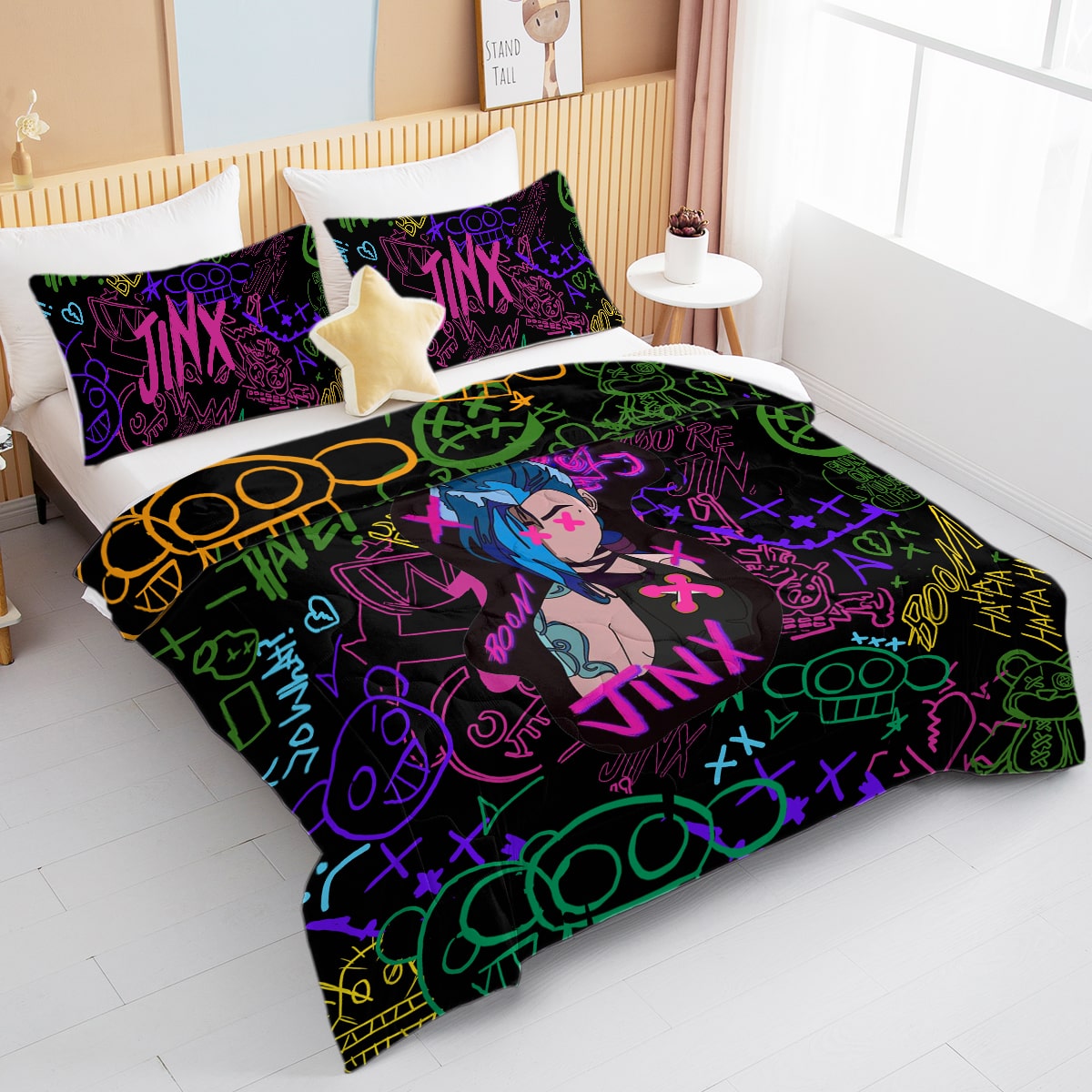 Jinx Neon Graffiti Comforter Bedding