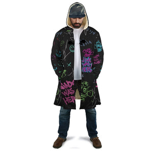 Jinx Graffiti Hooded Cloak Coat